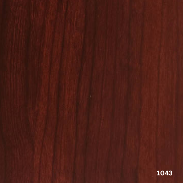 Close-up of a wooden surface with a rich brown color and visible grain pattern.