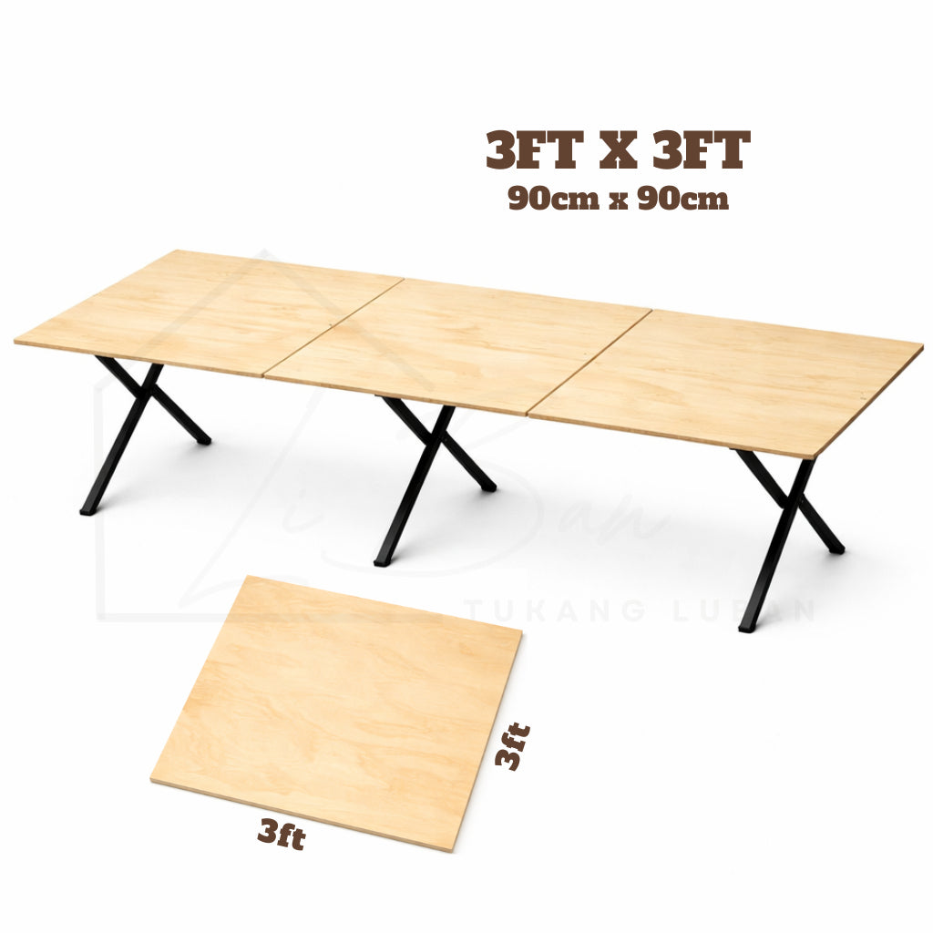 Grade A Plywood Papan Meja Pasar Malam | 9mm Plywood Pasar Malam | 2ftx3ft/ 3ftx3ft | For Pasar Malam