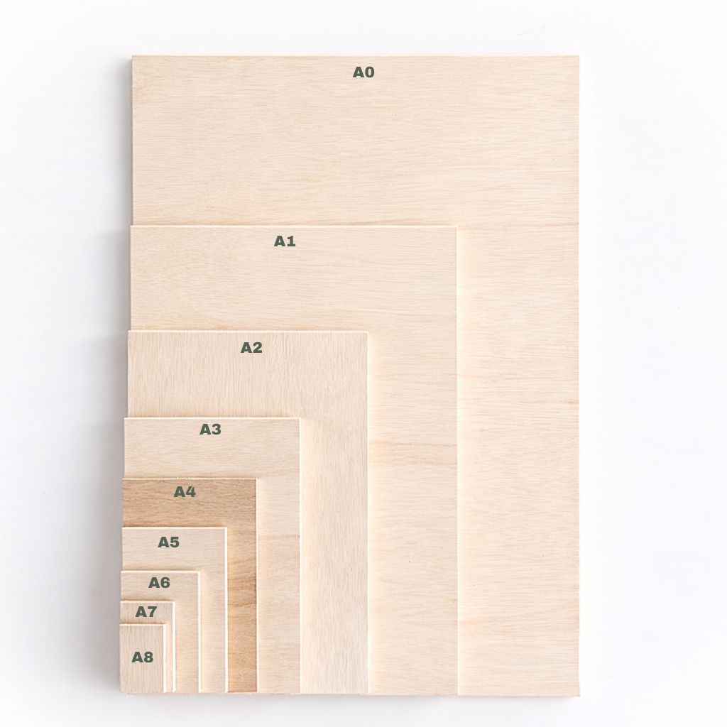 Lightwood Plywood A series sizes (A1-A8)