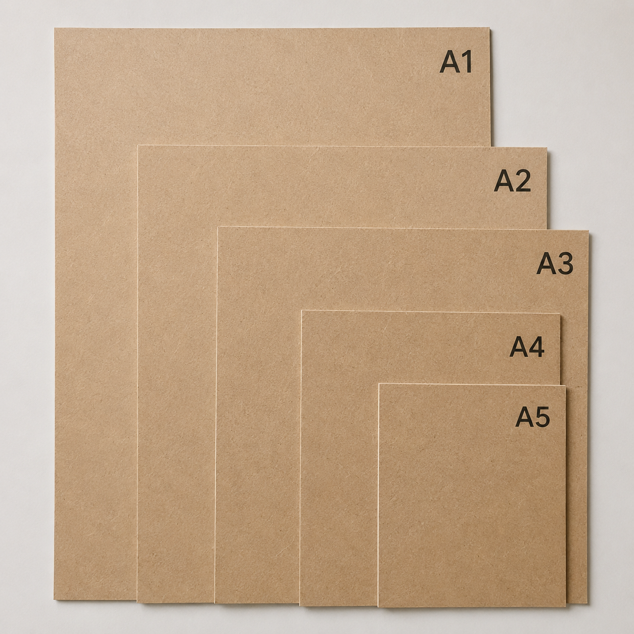 MDF A series sizes (A1-A5)