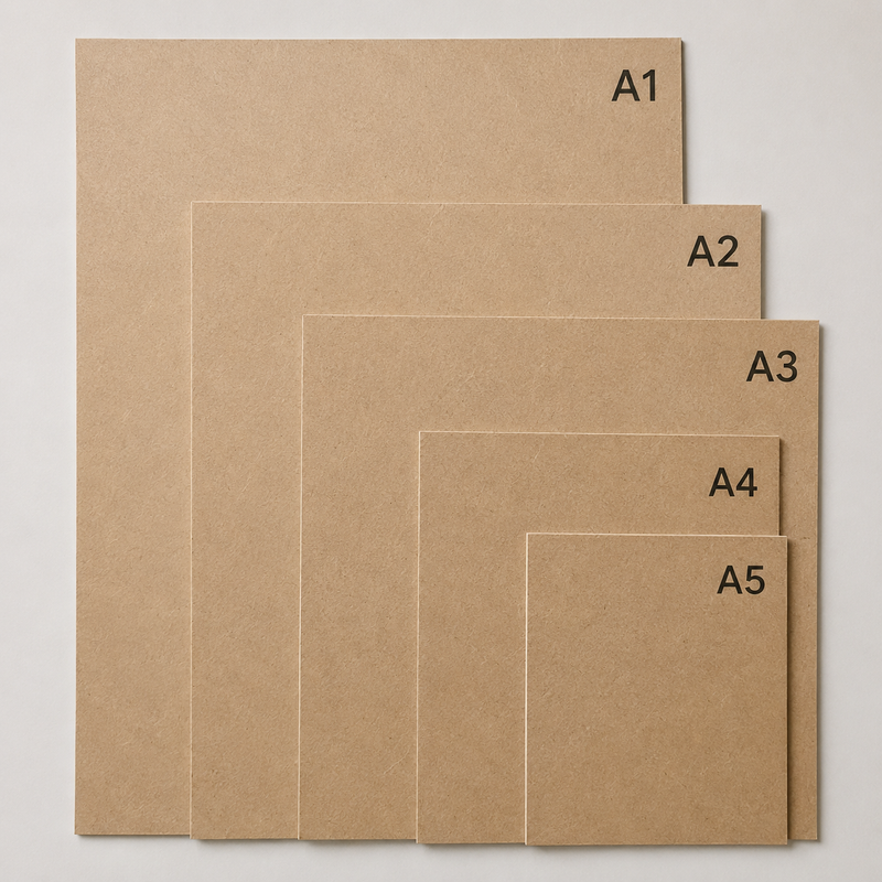 MDF A series sizes (A1-A5)
