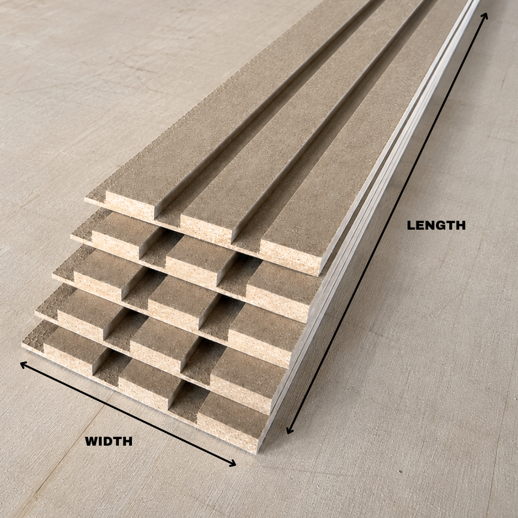 Fluted Panel MDF Board 12mm, 145mm 2ft/3ft/4ft dinding deco fluted wall decoration