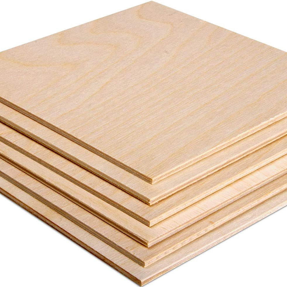 Stack of wooden panels on a white background