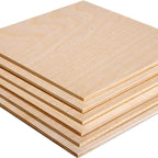 Stack of wooden panels on a white background