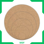 MDF Board Round diameter 100mm ~ 1000mm